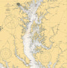 Rock Hall, MD, Chesapeake BayChart Shower Curtain