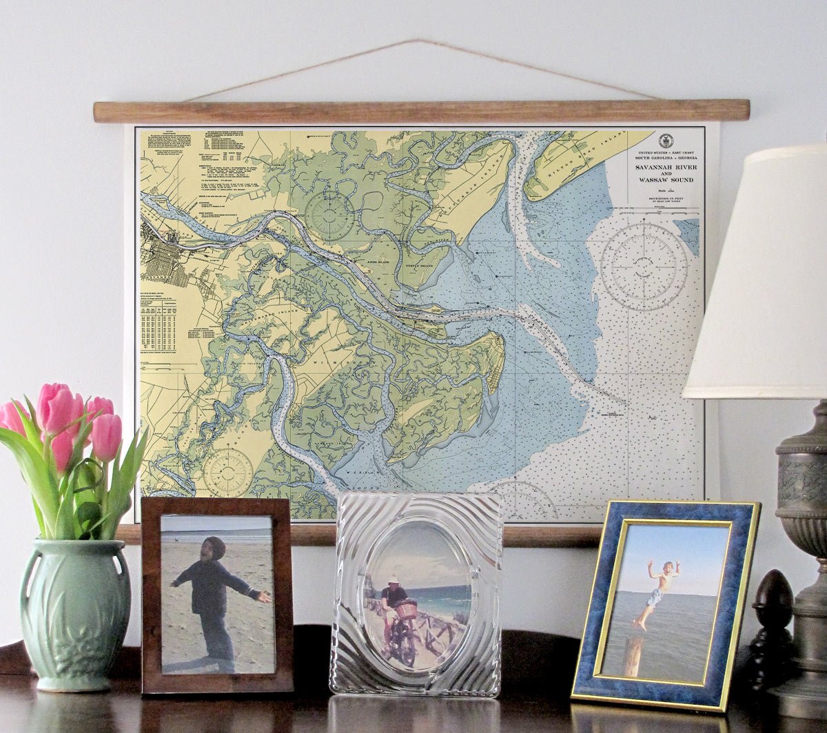 Savannah, GA & Wassaw Sound Nautical Chart Scroll - Maritime Tribes USAScroll
