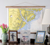 Hilton Head SC Nautical Chart Quick Dry Towel