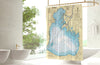Lake St. Clair Nautical Chart Shower Curtain
