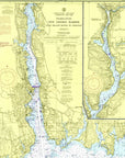 Thames River, CT Nautical Chart Shower Curtain - Maritime Tribes USAShower Curtain