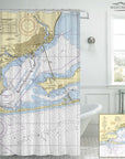 Pensacola, Fl Nautical Chart Shower Curtain
